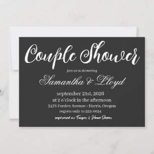 Invitación Clásica lluvia de ideas para parejas de boda con g