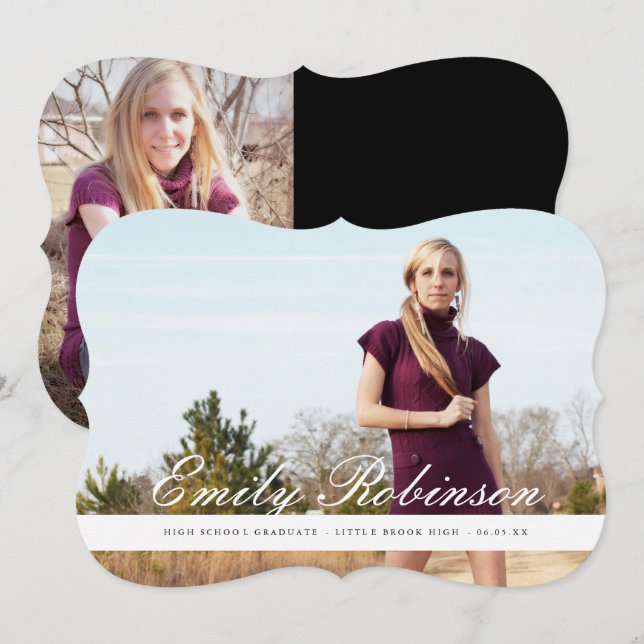 Invitación clásica moderna (Anverso / Reverso)