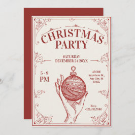 Invitación Clásica navidad vintage