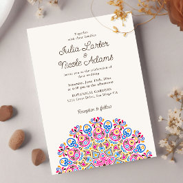 Invitación Clásica Ornate Art Deco Estilo Mandala Boda