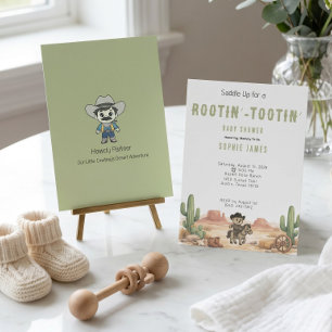 Invitación Clásica para Baby Shower con Estética d