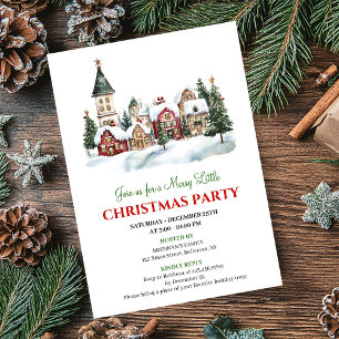 Invitación clásica para la cena de Navidad en la c