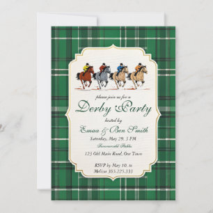 Invitación clásica para una fiesta del Derby de Ke