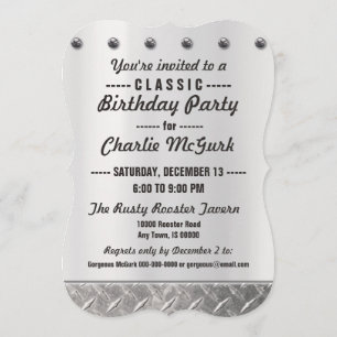 Invitación clásica por encargo de la fiesta de