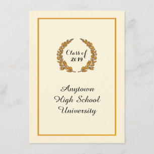 Invitación clásica tradicional de graduación