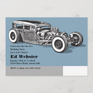 Invitación clásica verdadera del cumpleaños