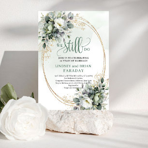 Invitación Clásica Verdura y Dorado Seguimos Haciendo Invitac