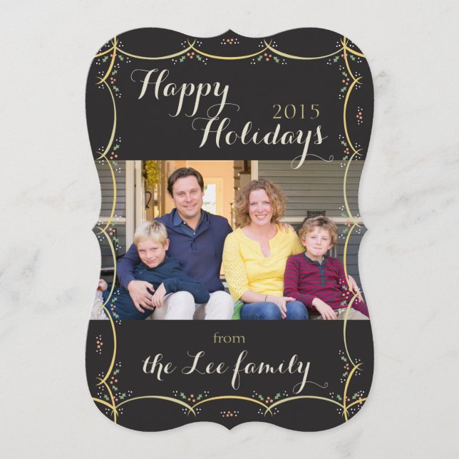 Invitación clásica vintage de vacaciones (Anverso)