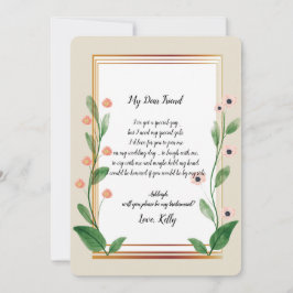 Invitación Clásica y Elegante Sophistica será mi dama de hono