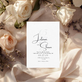 Invitación clásica y moderna a la boda
