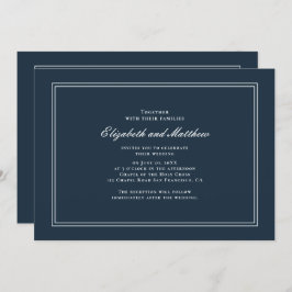 Invitación clásica y simple de matrimonio elegante