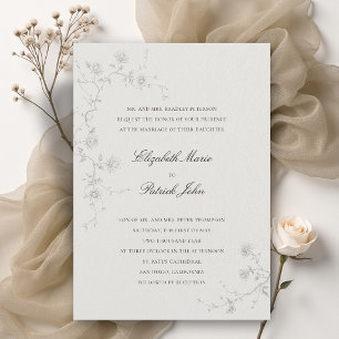 Invitación Clásicas Rosas Silvestres Formales Modernas Arte E