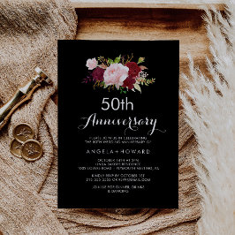 Invitación Clásico Aniversario del Boda Black 50