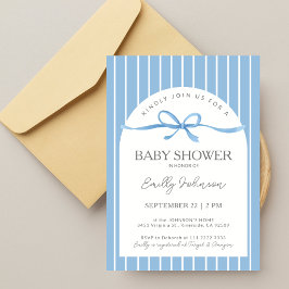 Invitación Clásico Baby Shower de Niño con Arco Pintado de Ra