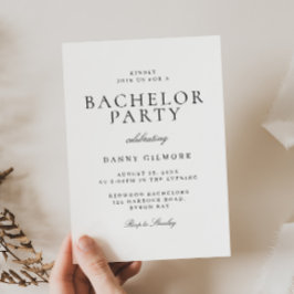 Invitación Clásico blanco y negro de la fiesta moderna del so