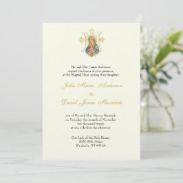 Invitación Clásico católico elegante Boda religioso