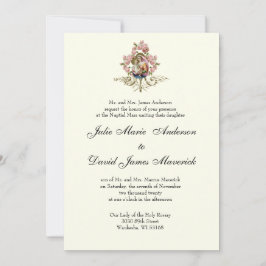 Invitación Clásico católico elegante Boda religioso