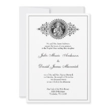 Clásico Católico Elegante Boda Religioso Invitado