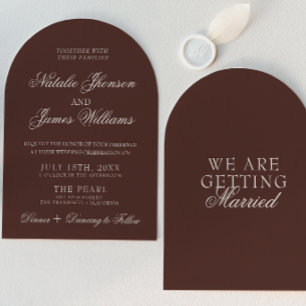 Invitación Clásico Chocolate Cocoa Dinero Antiguo Arqueado Bo