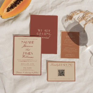 Invitación Clásico cobre de Auburn dinero antiguo boda elegan