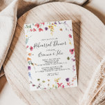 Invitación Clásico Colorido Ensayo de Floral Salvaje Cena<br><div class="desc">Esta clásica y colorida invitación a realizar un ensayo de boda rústico es perfecta para una cena de estilo floral silvestre. El diseño se compone de flores silvestres amarillas,  violetas y blancas con follaje en un fondo de color rosa y verde.</div>