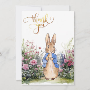 Invitación Clásico Conejo Flor Jardín Gracias