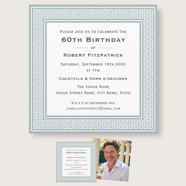 Invitación Clásico Cumpleaños con Foto Personalizada Cumpleañ (Subido por el creador)