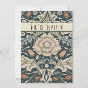 Invitación Clásico de flores del jardín floral de William Mor