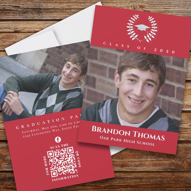 Invitación Clásico de Graduación Foto Cardenal Red Laureate (Subido por el creador)