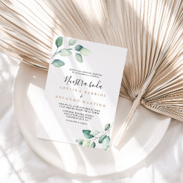 Invitación Clásico de hojas verdes formales Boda Nuestra Boda