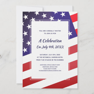 Invitación Clásico de Patriotas Americanos 4 de Julio Bandera