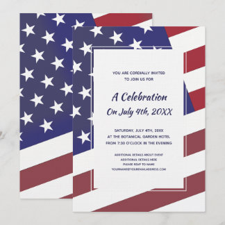 Invitación Clásico de Patriotas Americanos 4 de Julio Bandera