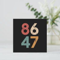 Clásico de Vintage 80 Estilo 86 47 Anti Trump