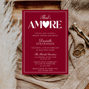 Invitación Clásico Elegante Borgoña Eso Es Amor Llamada Brida