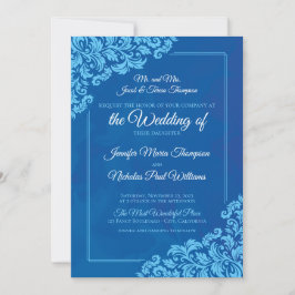 Invitación Clásico elegante con adornos florales para Boda