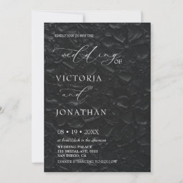 Invitación Clásico elegante foto de boda en blanco y negro