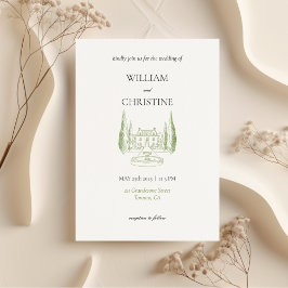 Invitación Clásico Elegante Lujo Todo En Un Boda