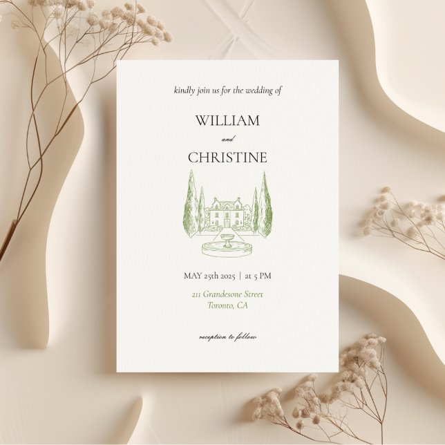 Invitación Clásico Elegante Lujo Todo En Un Boda (Subido por el creador)