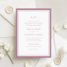 Clásico Elegante Marco de Borde de Mauve Boda