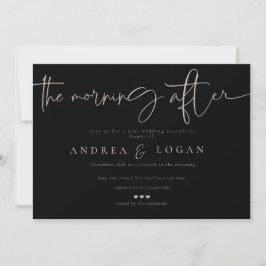 Invitación Clásico elegante Minimalista moderno | Boda Brunch