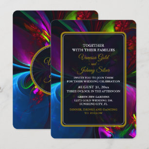 Invitación Clásico elegante moderno patrón floral #902 Boda