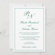 Clásico Elegante Verde Esmeralda Boda