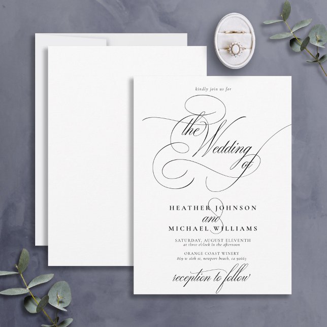 Invitación Clásico elegante y elegante de caligrafía moderna  (Subido por el creador)