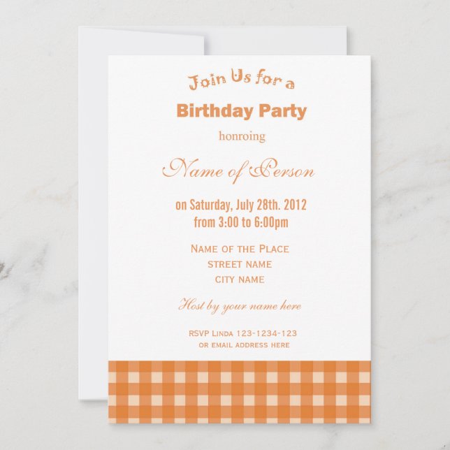 Invitación Clásico, elegante y sofisticado cumpleaños de cuad (Anverso)