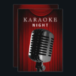Invitación Clásico Etapa 30 cumpleaños Karaoke Fiesta nocturn<br><div class="desc">Clásico escenario Cortinas Rojas 30 cumpleaños Karaoke noche invitación</div>