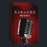 Invitación Clásico Etapa 30 cumpleaños Karaoke Fiesta nocturn<br><div class="desc">Clásico escenario Cortinas Rojas 30 cumpleaños Karaoke noche invitación</div>