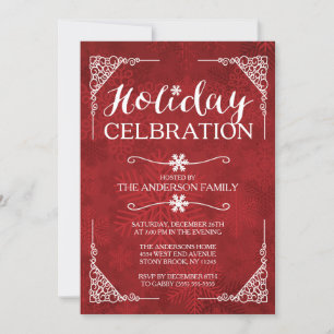 Invitación Clásico Fiesta de celebración de festividades con 