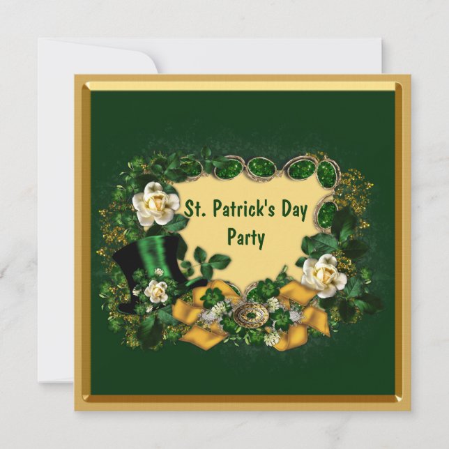 Invitación Clásico Fiesta del Día de San Patricio (Anverso)