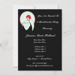 Invitación Clásico Flapper Vintage ~ Bachelorette