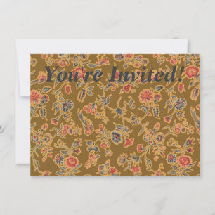 Invitación Clásico Flor Bonito Chintz Diseño floral suave
